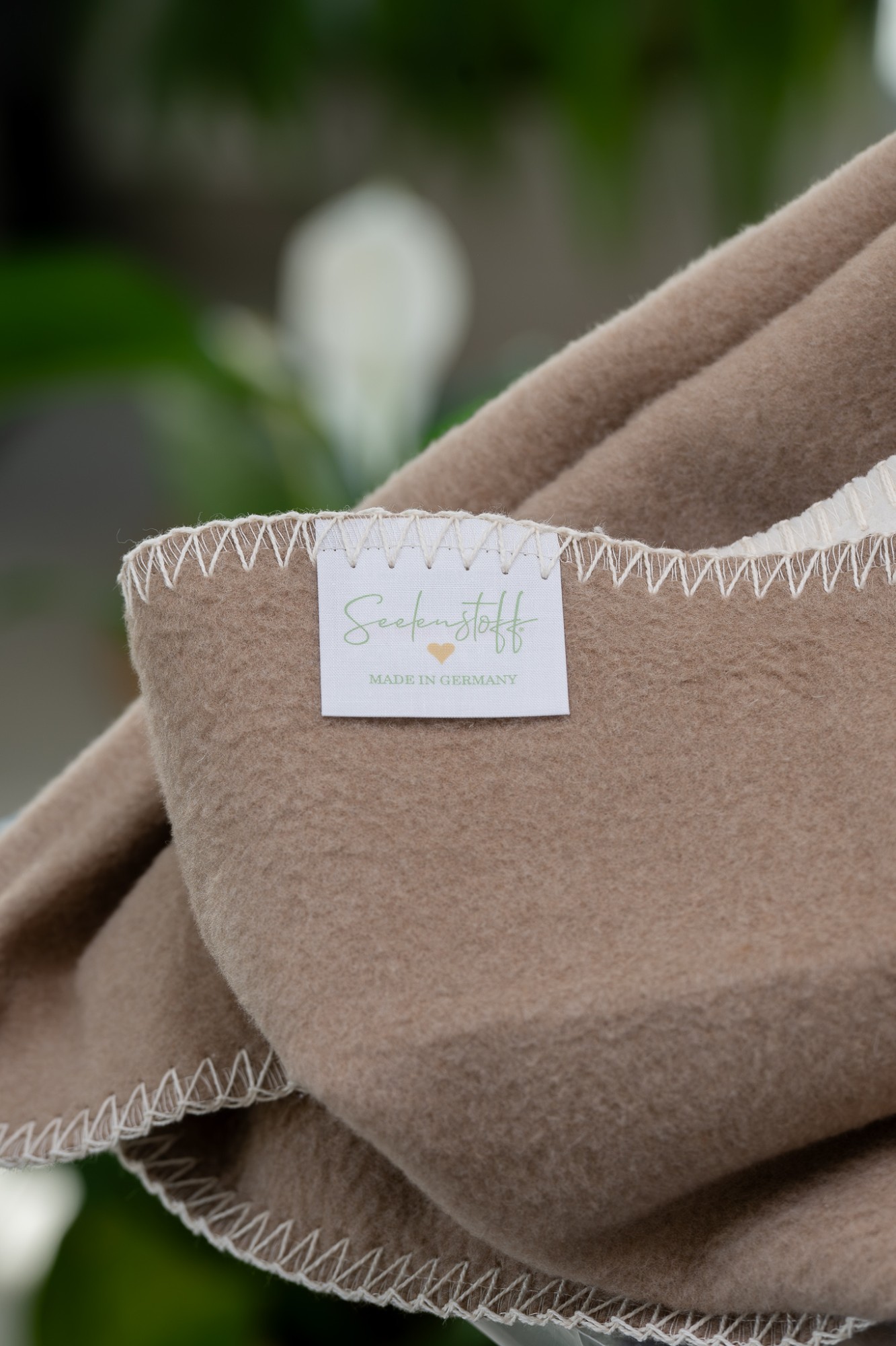 Seelenstoff Kuscheldecke Etikett